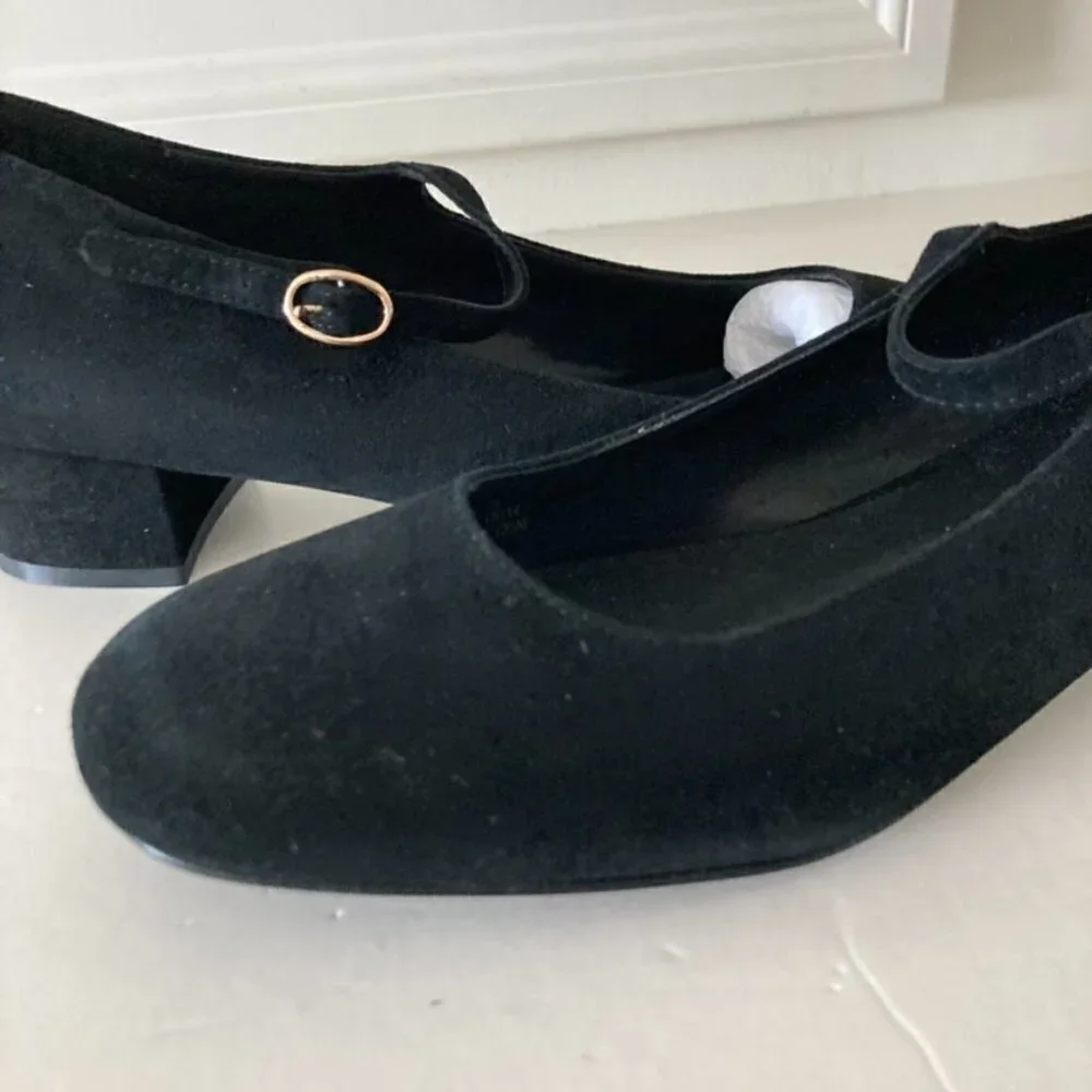 NWOB Jeffery Campbell Free People Mia Black Suede Mary Jane Heels